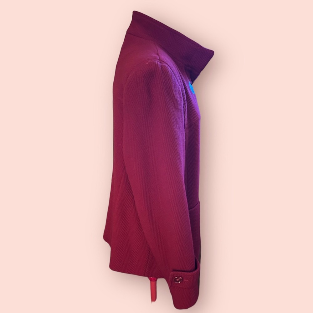 Talbots | Size 10 Red Wool Toggle Buttons Full Zi… - image 2